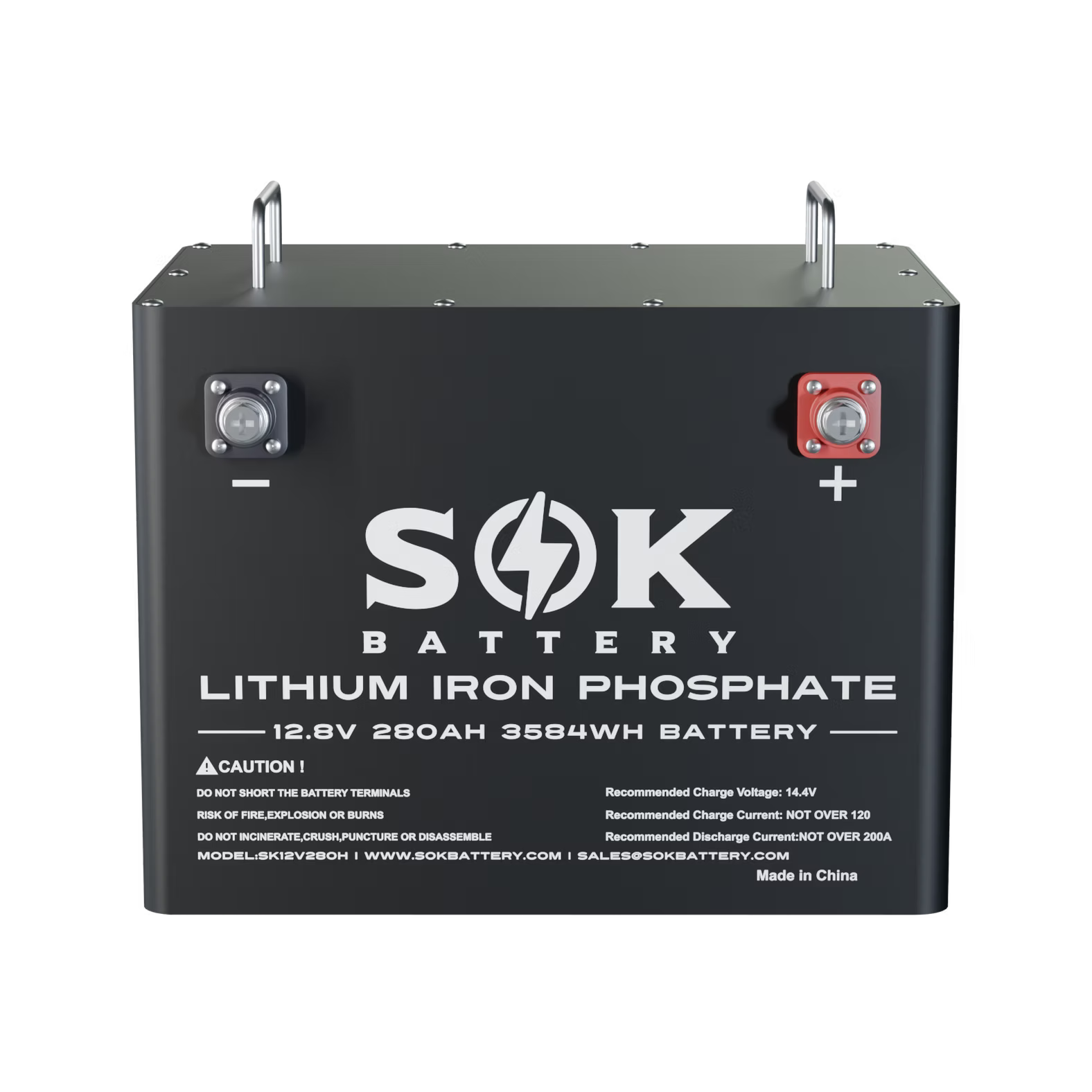 SOK Battery 12V 280Ah LiFePO4 Battery With Built-In Heater