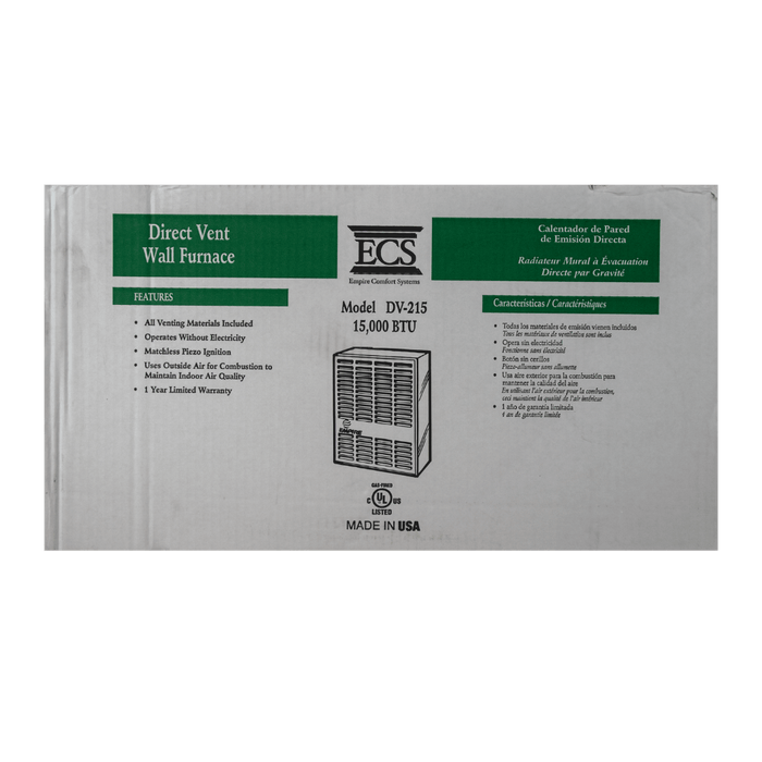 Empire Propane Direct Vent Heater DV215S 15000 Btu | Heating