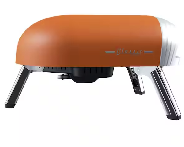 Four à pizza rétro classique unique de 40 cm, couleur orange