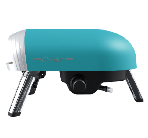 Four à pizza rétro classique unique de 30 cm, couleur bleu sarcelle