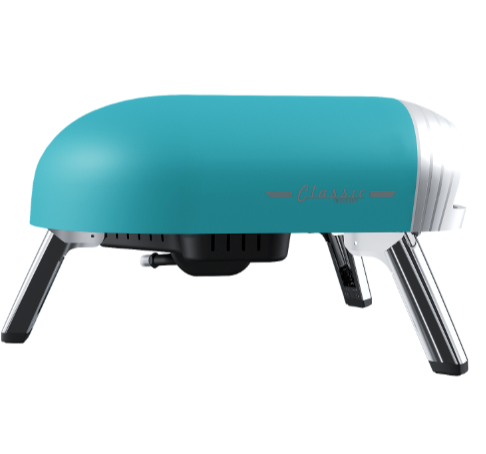 Four à pizza rétro classique unique de 30 cm, couleur bleu sarcelle