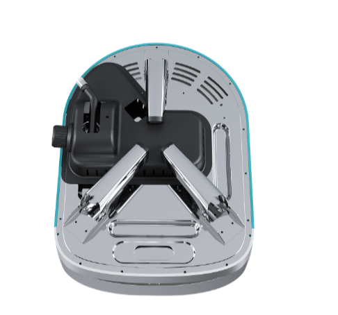 Four à pizza rétro classique unique de 30 cm, couleur bleu sarcelle