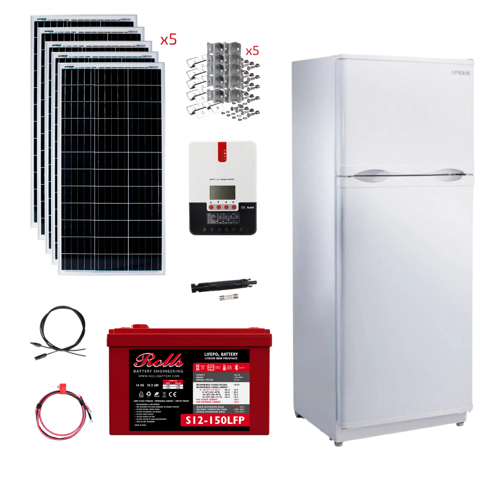 Système d'énergie solaire autonome unique de 10,3 Cu/Ft 12/24V Réfrigérateur solaire à courant continu avec congélateur