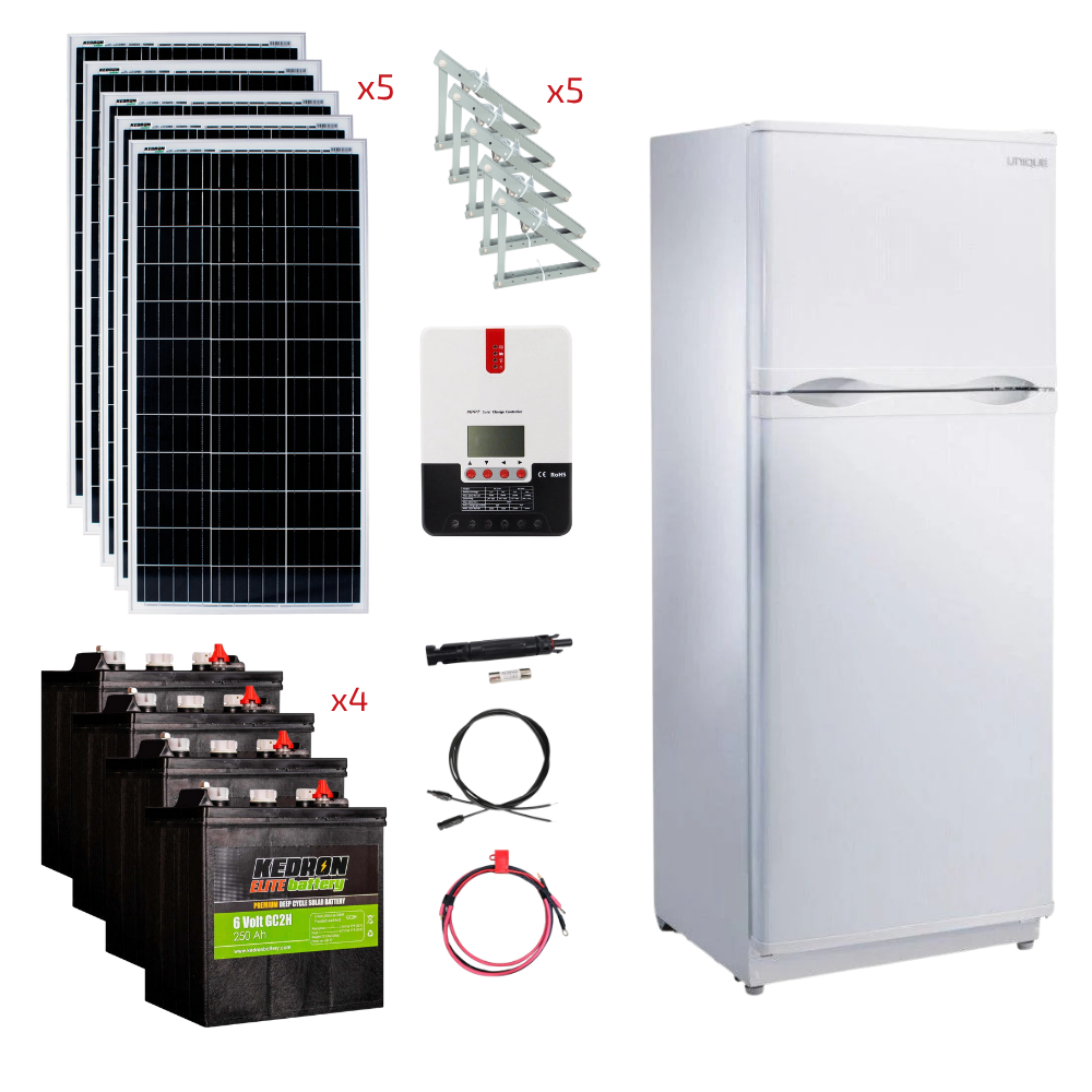 Système d'énergie solaire autonome unique de 10,3 Cu/Ft 12/24V Réfrigérateur solaire à courant continu avec congélateur
