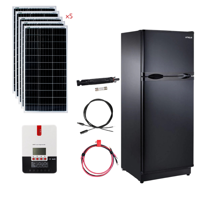 Système d'énergie solaire autonome unique de 10,3 Cu/Ft 12/24V Réfrigérateur solaire à courant continu avec congélateur