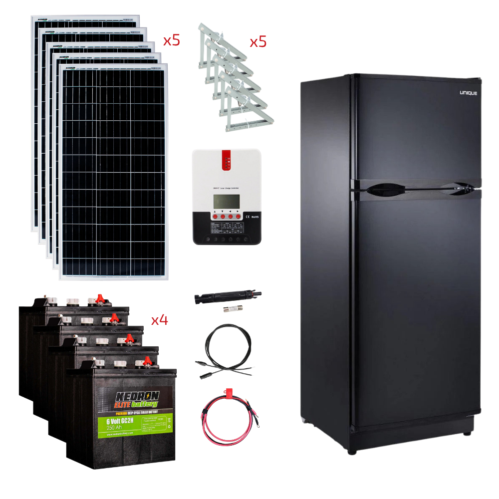Système d'énergie solaire autonome unique de 10,3 Cu/Ft 12/24V Réfrigérateur solaire à courant continu avec congélateur