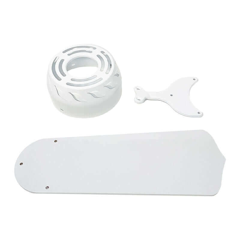 Trusty 12V Ceiling Fan Parts in White with Silver Blades from Cabin Depot