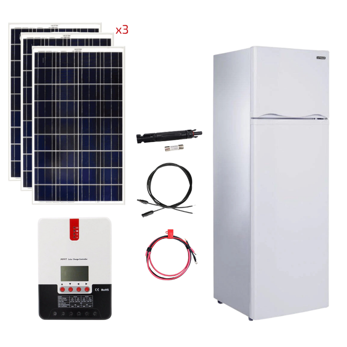 Unique 9 Cu/Ft 260L Solar DC Fridge Stand-Alone Solar Power System