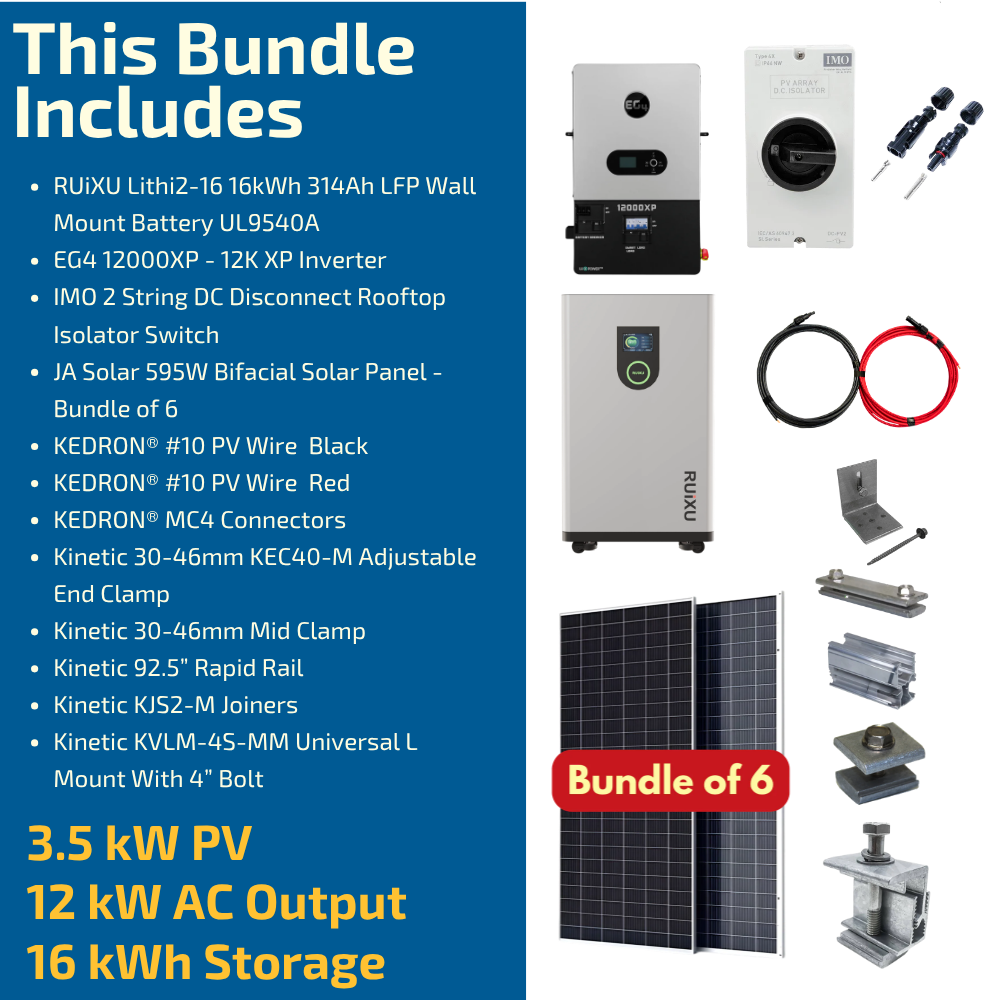 EG4 12,000XP Inverter + RUiXU Battery Bundle