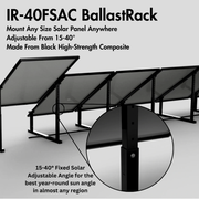 IntegraRack BallastRack Bastidor fijo ajustable para módulos solares - Compuesto negro