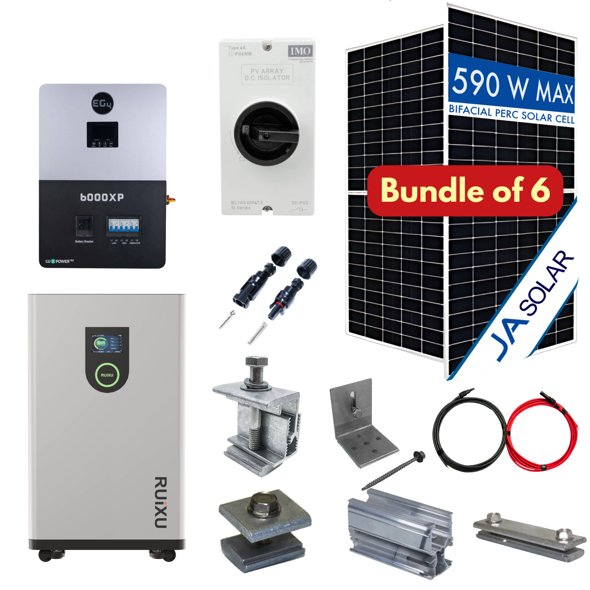 EG4 6,000XP Inverter + RUiXU Battery Bundle