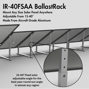 IntegraRack BallastRack Bastidor fijo ajustable para módulos solares - Aluminio