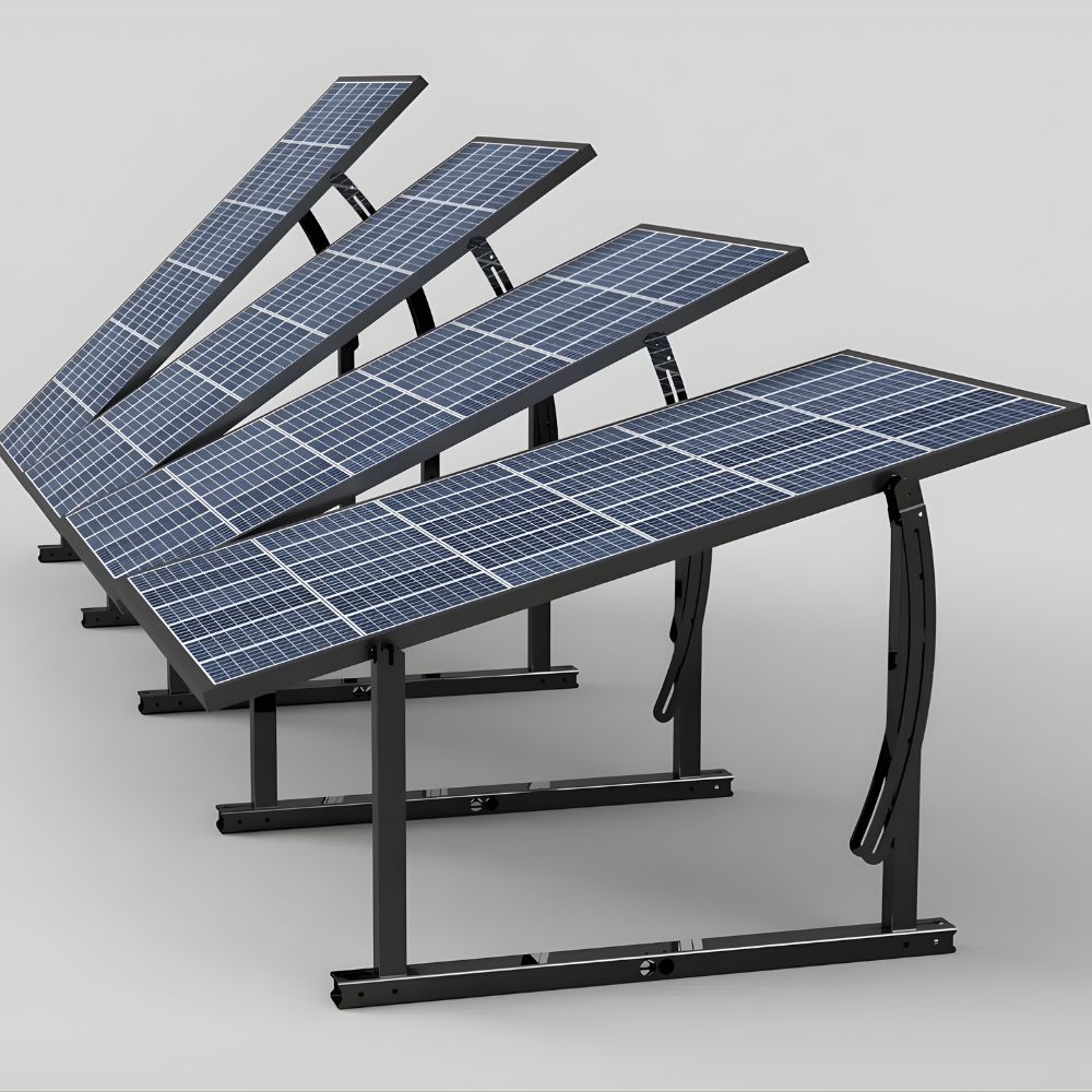 IntegraRack BallastRack Support de module solaire réglable en fonction des saisons - Zinc noir