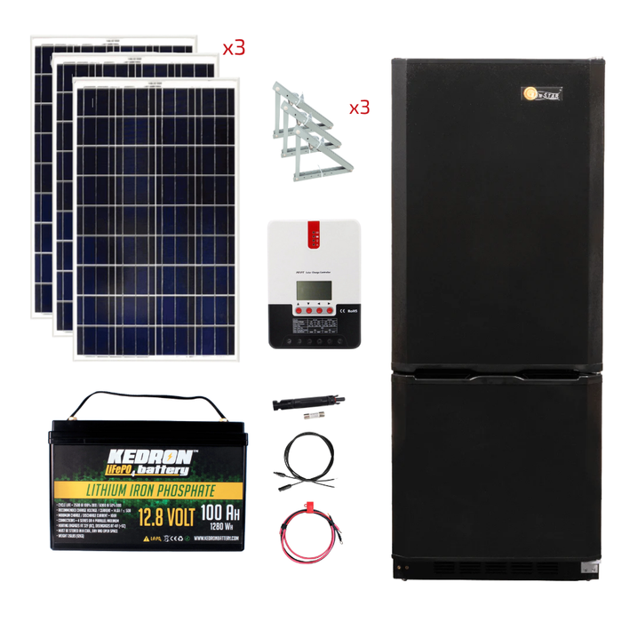 SunStar 10 Cu/Ft Solar DC/AC Refrigerator Stand-Alone Solar Power System