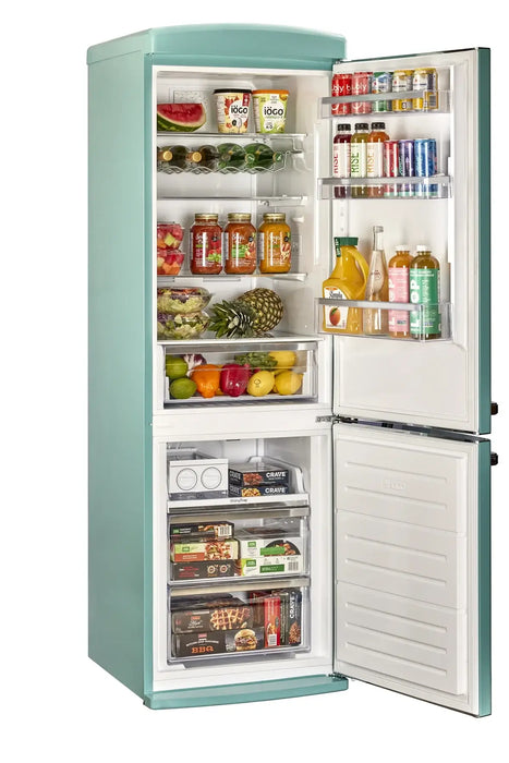 Unique 12 cu/ft 340L Classic Retro Bottom Mount Refrigerator - The Cabin Depot