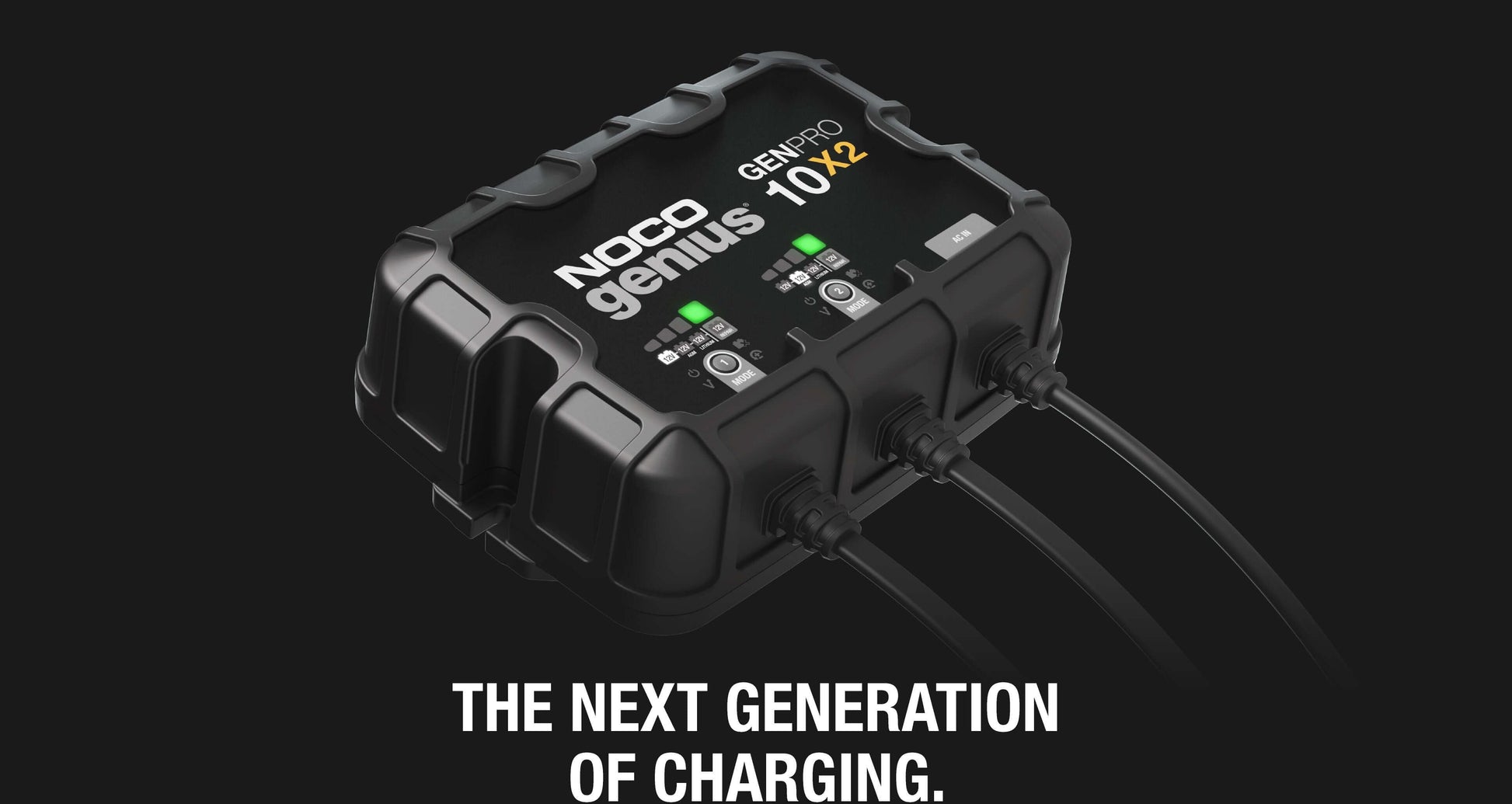 NOCO GENPRO10X2 20A Onboard Battery Charger, dual bank, advanced marine charging solution from Cabin Depot