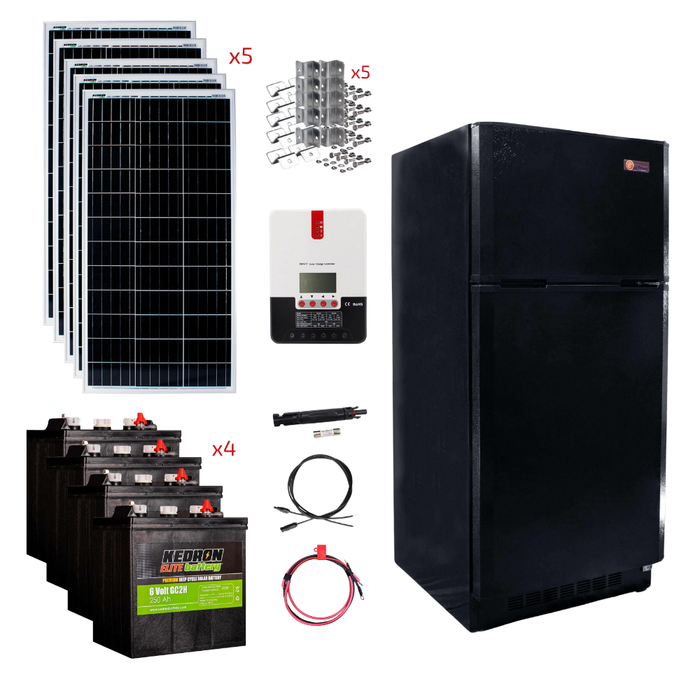 SunStar 16 Cu/Ft Solar DC/AC Refrigerator Stand-Alone Solar Power System