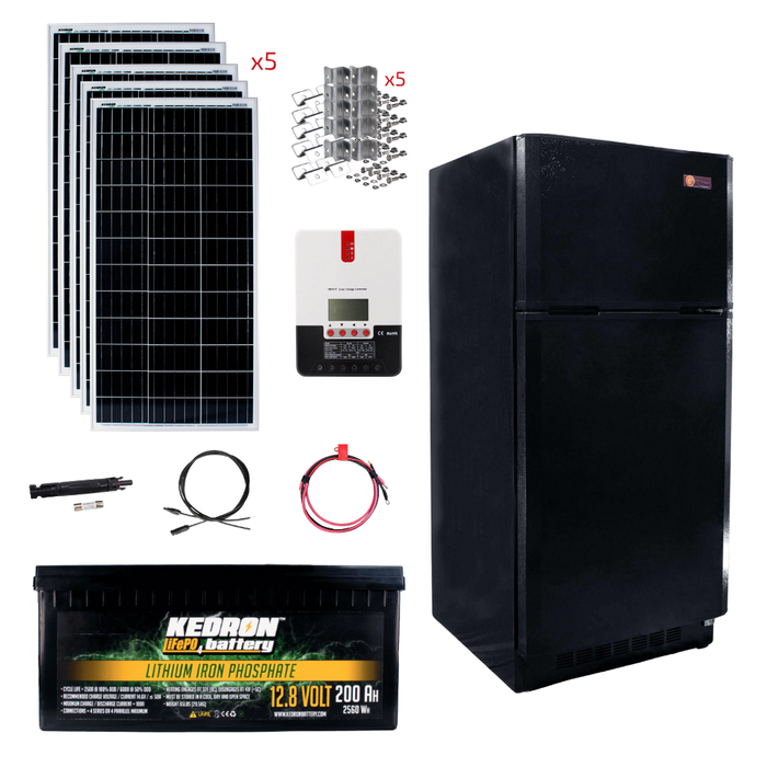 SunStar 16 Cu/Ft Solar DC/AC Refrigerator Stand-Alone Solar Power System