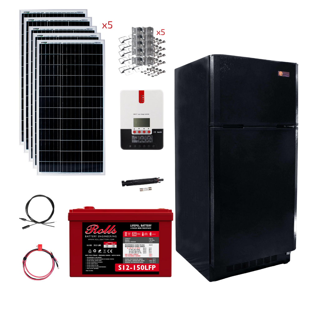 SunStar 16 Cu/Ft Solar DC/AC Refrigerator Stand-Alone Solar Power System