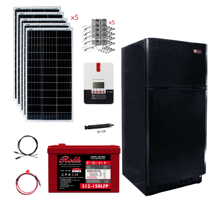 SunStar 16 Cu/Ft Solar DC/AC Refrigerator Stand-Alone Solar Power System