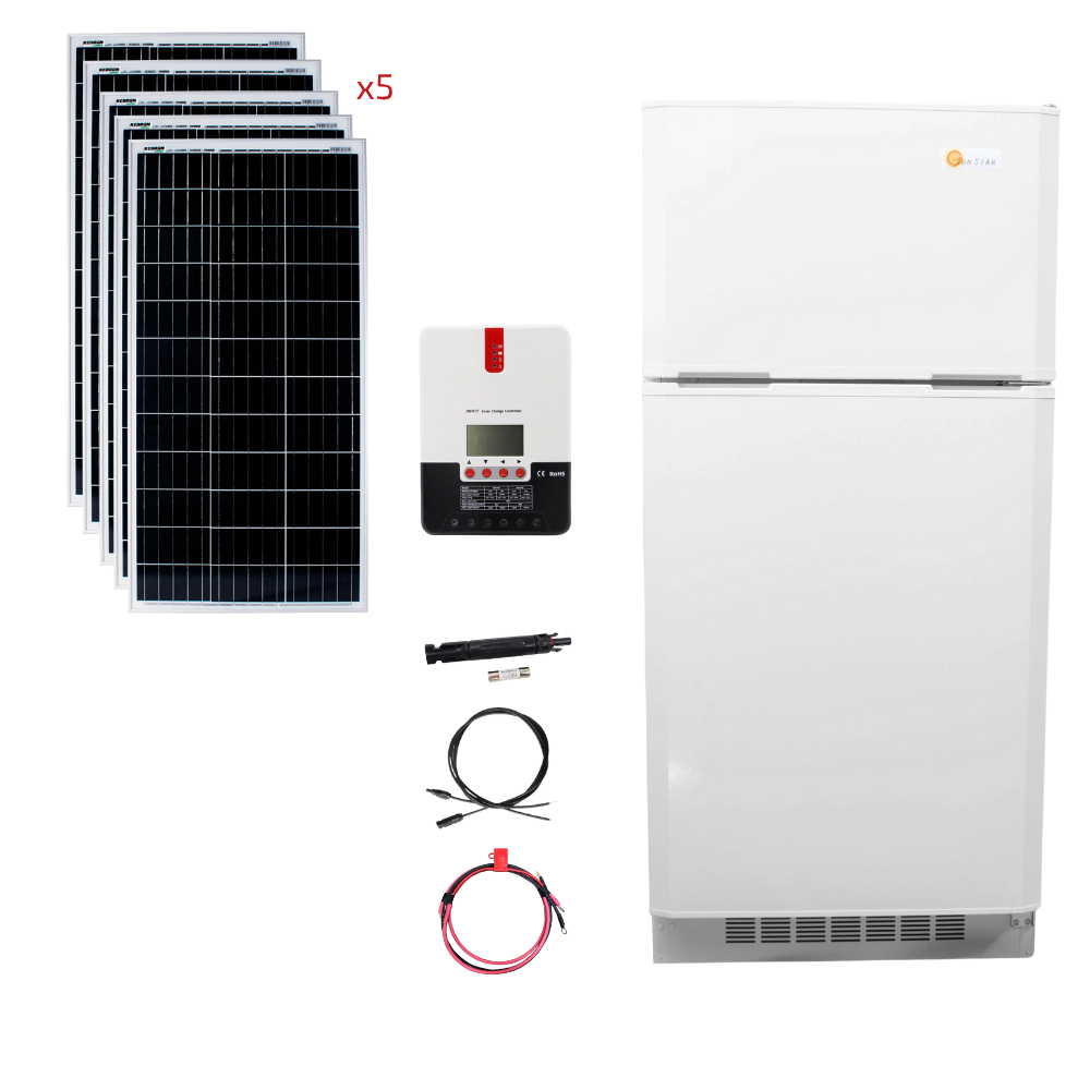 SunStar 16 Cu/Ft Solar DC/AC Refrigerator Stand-Alone Solar Power System