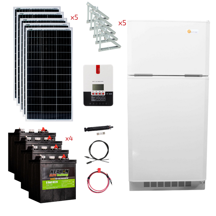 SunStar 16 Cu/Ft Solar DC/AC Refrigerator Stand-Alone Solar Power System