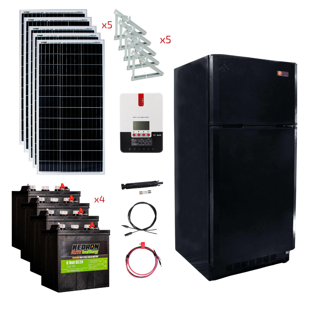 SunStar 16 Cu/Ft Solar DC/AC Refrigerator Stand-Alone Solar Power System
