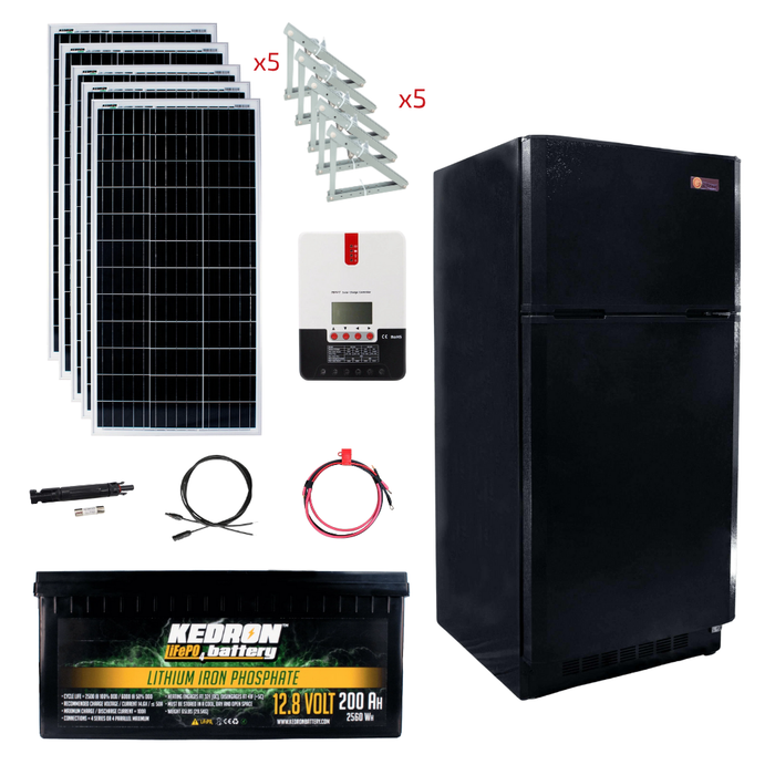 SunStar 16 Cu/Ft Solar DC/AC Refrigerator Stand-Alone Solar Power System