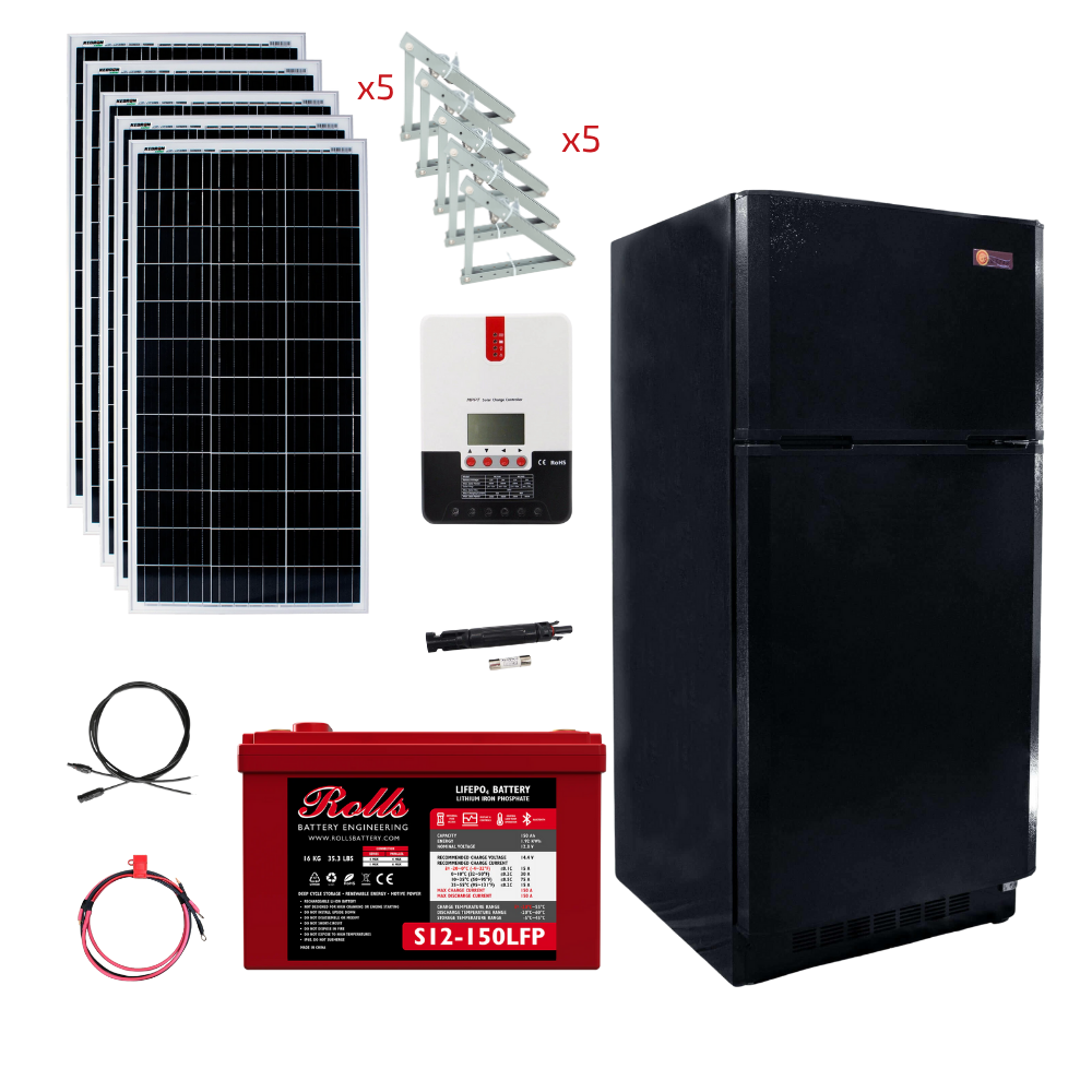 SunStar 16 Cu/Ft Solar DC/AC Refrigerator Stand-Alone Solar Power System