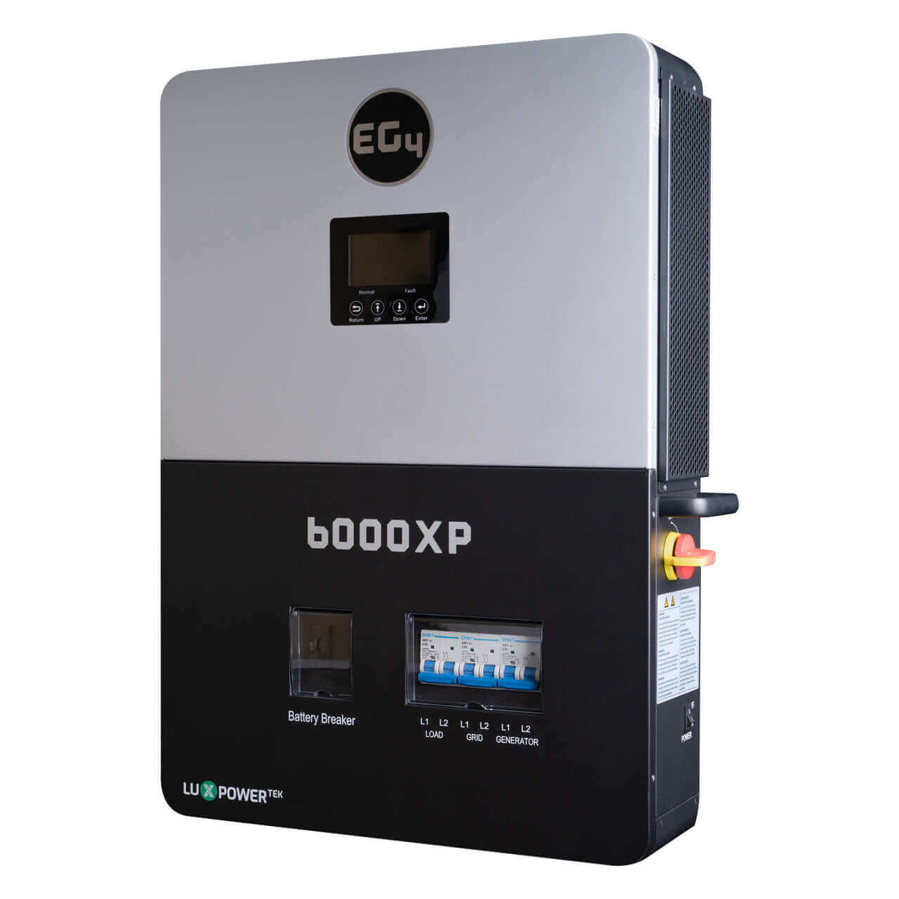 EG4 6000XP split-phase off-grid inverter, 48V, 6kW power, available at Cabin Depot for energy independence in Canada.