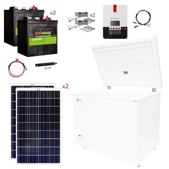 SunStar 8 Cu/Ft Solar/DC Chest Freezer Stand-Alone Solar Power System
