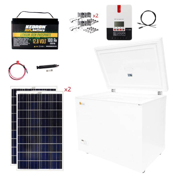 SunStar 15 Cu/Ft Solar/DC Chest Freezer Stand-Alone Solar Power System