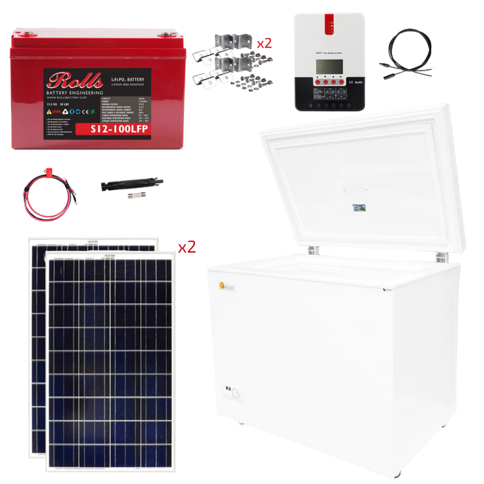 SunStar 15 Cu/Ft Solar/DC Chest Freezer Stand-Alone Solar Power System