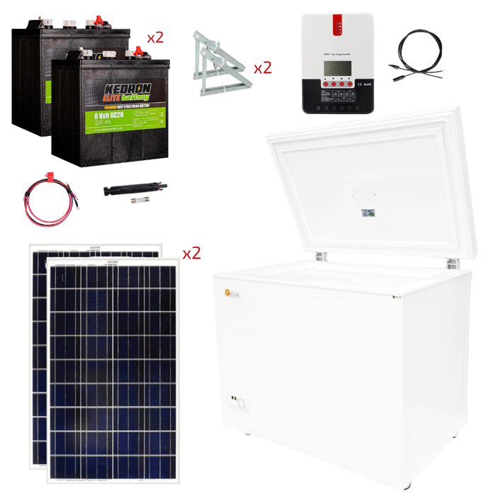 SunStar 15 Cu/Ft Solar/DC Chest Freezer Stand-Alone Solar Power System