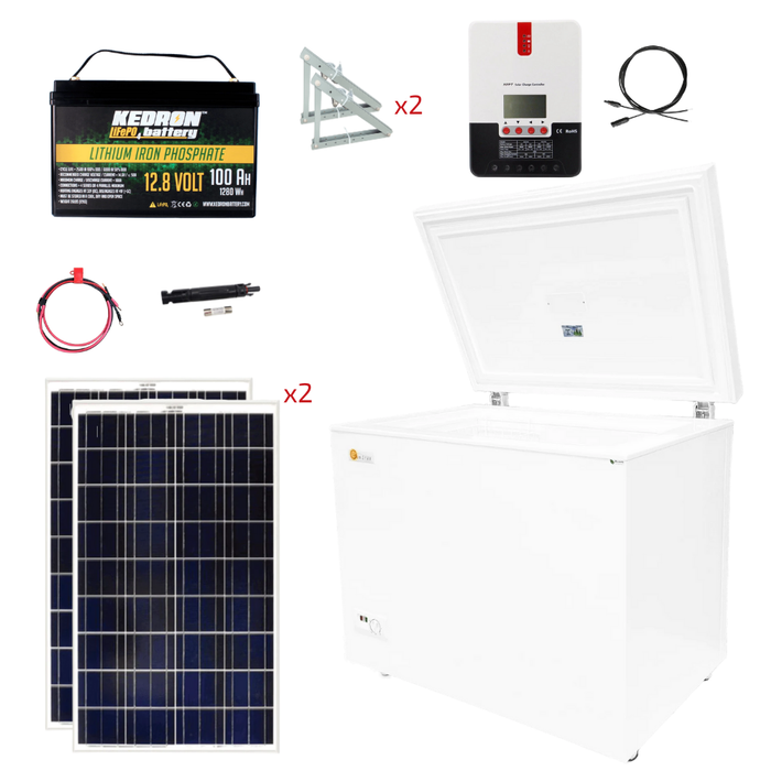 SunStar 8 Cu/Ft Solar/DC Chest Freezer Stand-Alone Solar Power System