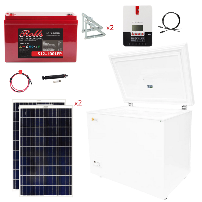 SunStar 15 Cu/Ft Solar/DC Chest Freezer Stand-Alone Solar Power System