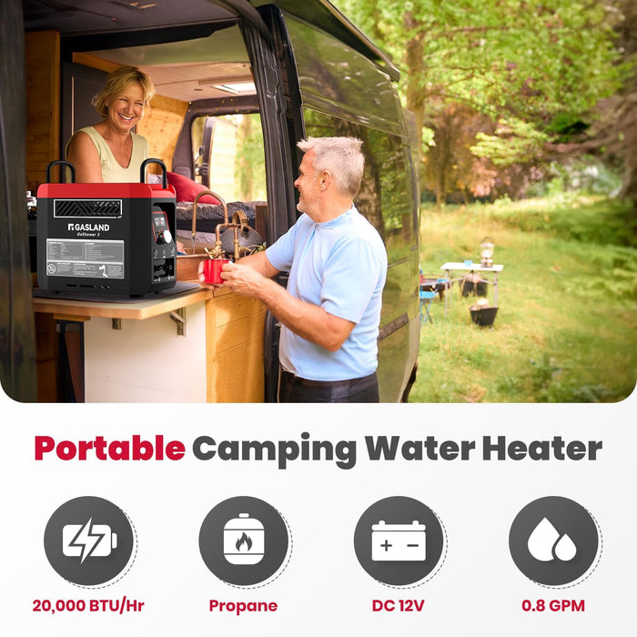 Calentador de agua portátil GaslandChef G3 Pro 20.000 BTU GoShower 3