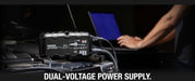 NOCO GENIUSPRO25 25A Pro Battery Charger in use, dual-voltage power supply at Cabin Depot, smart charger for automotive batteries.