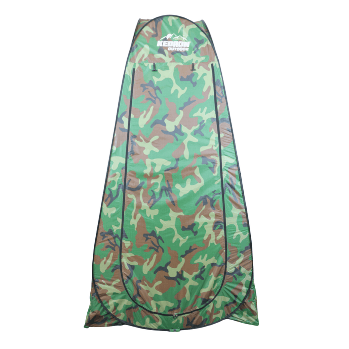 Camouflage Kedron Outdoor pop up privacy shelter tent, portable and lightweight for easy setup, ideal for outdoor activities.