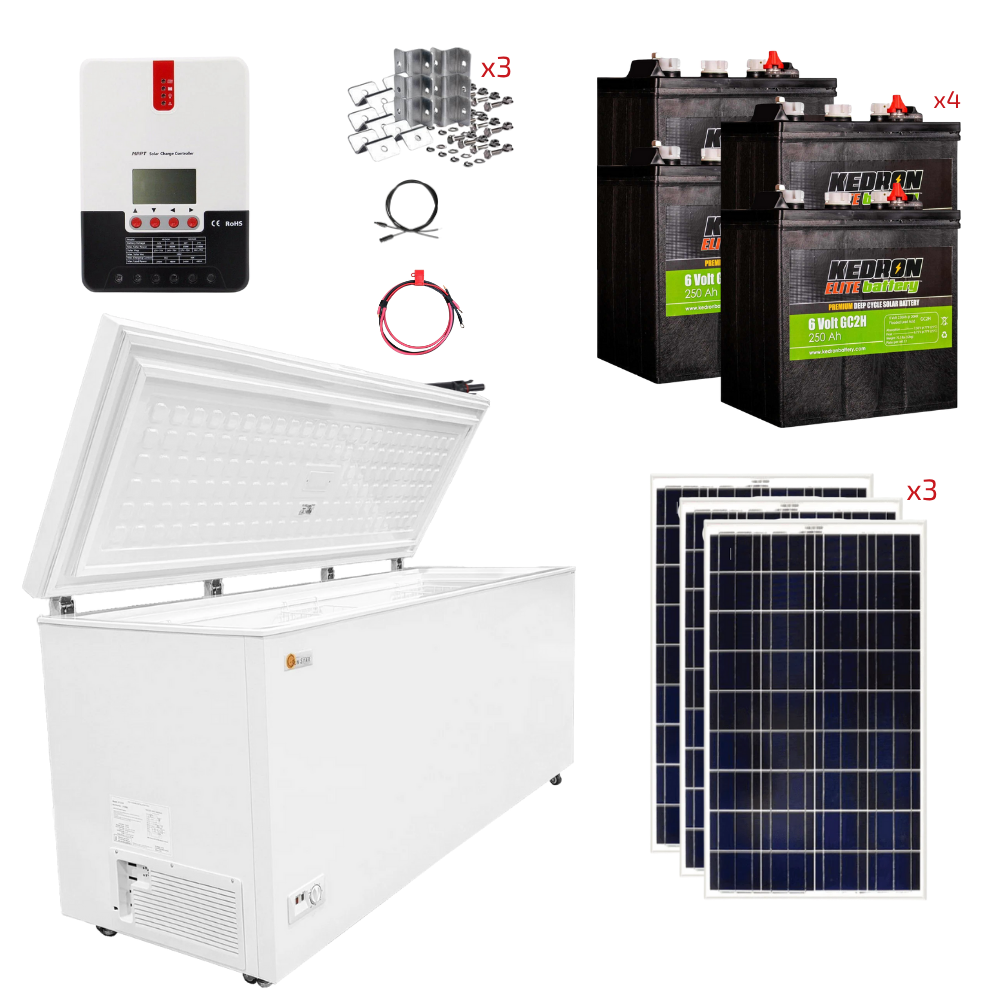 SunStar 21 Cu/Ft Solar/DC Chest Freezer Stand-Alone Solar Power System