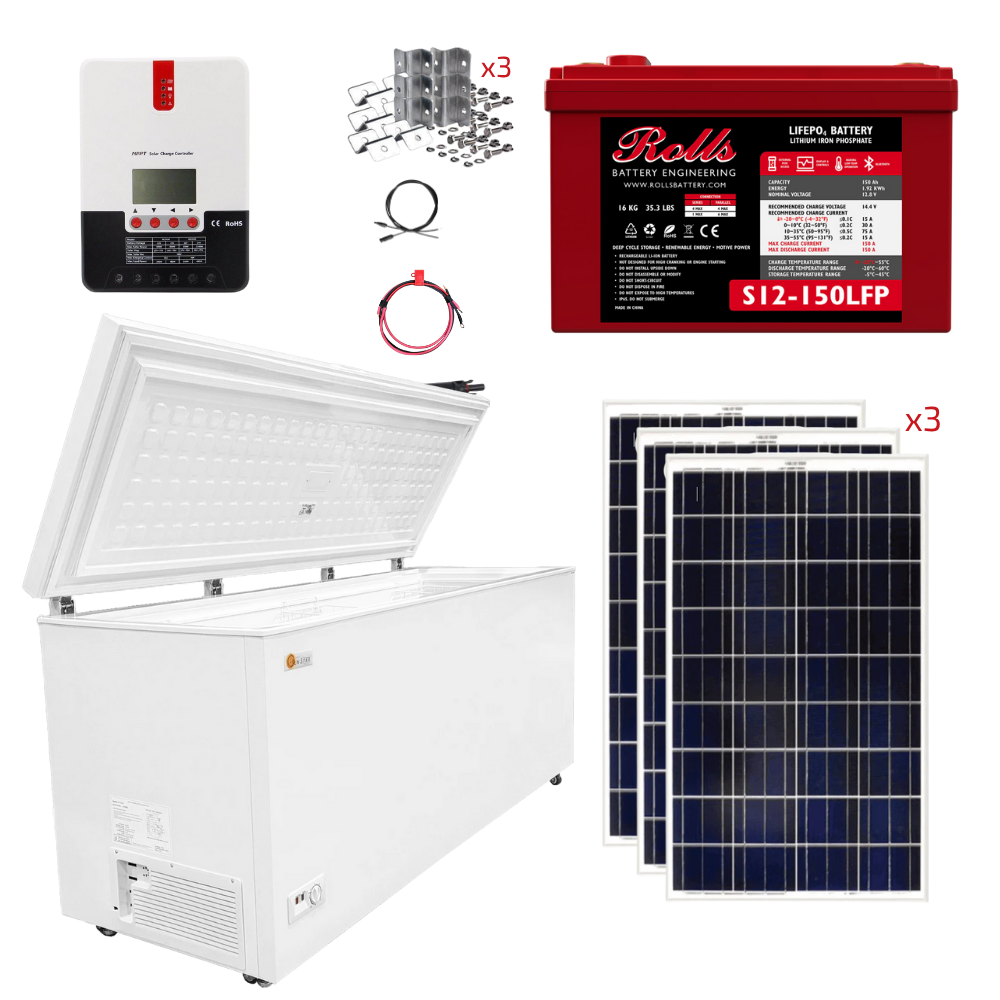 SunStar 21 Cu/Ft Solar/DC Chest Freezer Stand-Alone Solar Power System