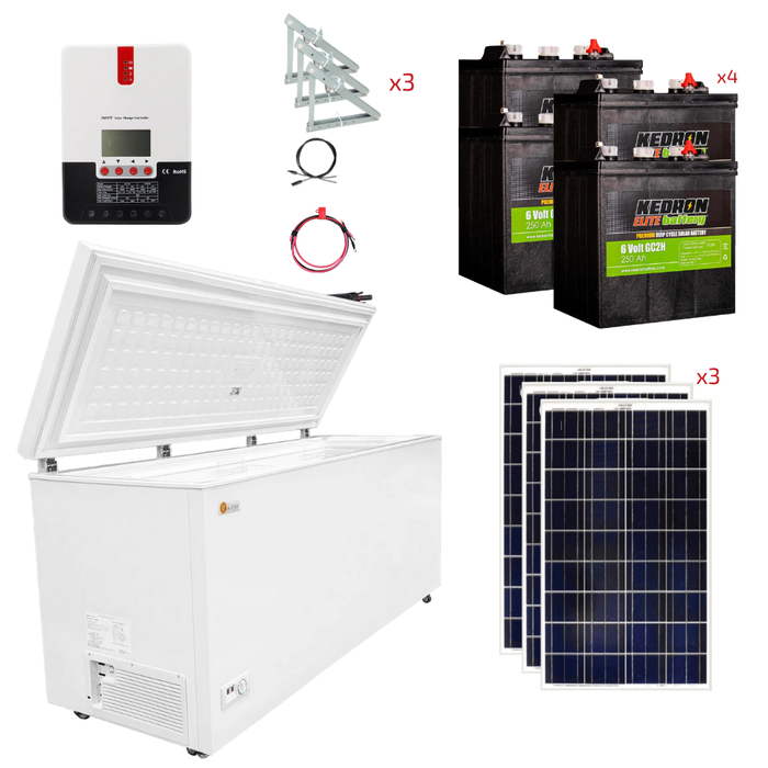 SunStar 21 Cu/Ft Solar/DC Chest Freezer Stand-Alone Solar Power System