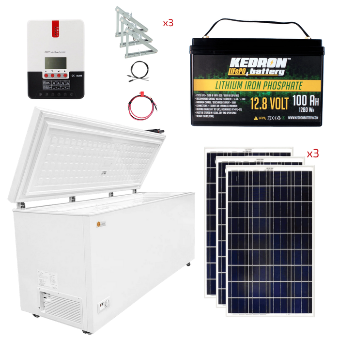 SunStar 21 Cu/Ft Solar/DC Chest Freezer Stand-Alone Solar Power System