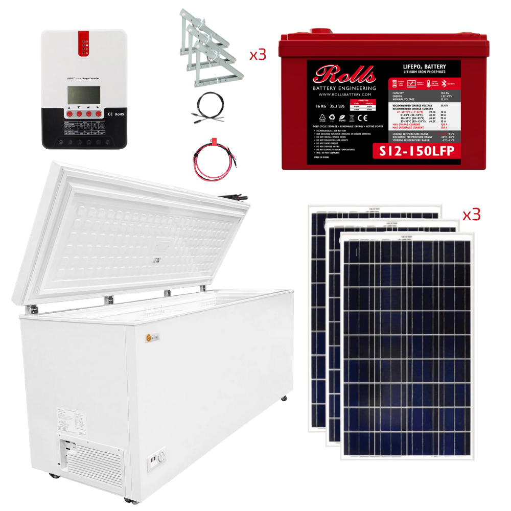SunStar 21 Cu/Ft Solar/DC Chest Freezer Stand-Alone Solar Power System