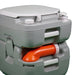 Reliance Flush N Go Portable Toilet 4822 with large capacity and high-end piston pump for comfortable outdoor use.