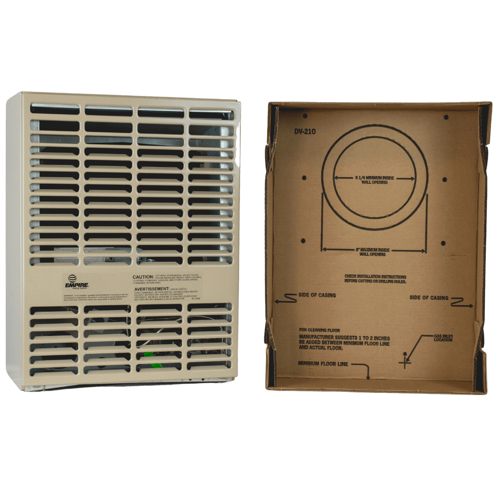 Empire 10,000 BTU Direct Vent Propane Heater from Cabin Depot with UL Certified compact design and 10-year warranty
