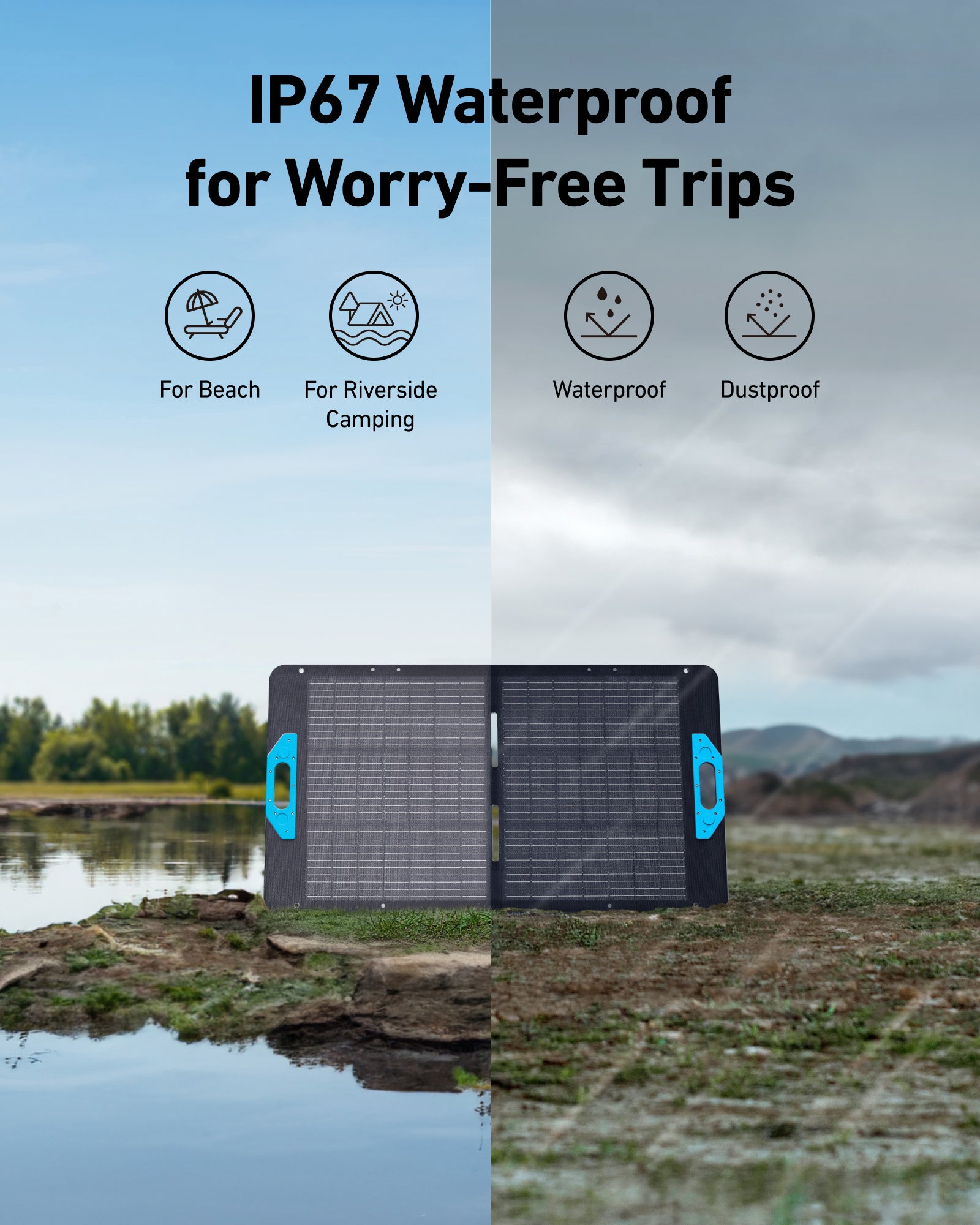 Anker SOLIX PS100 100W Portable Solar Panel – The Cabin Depot