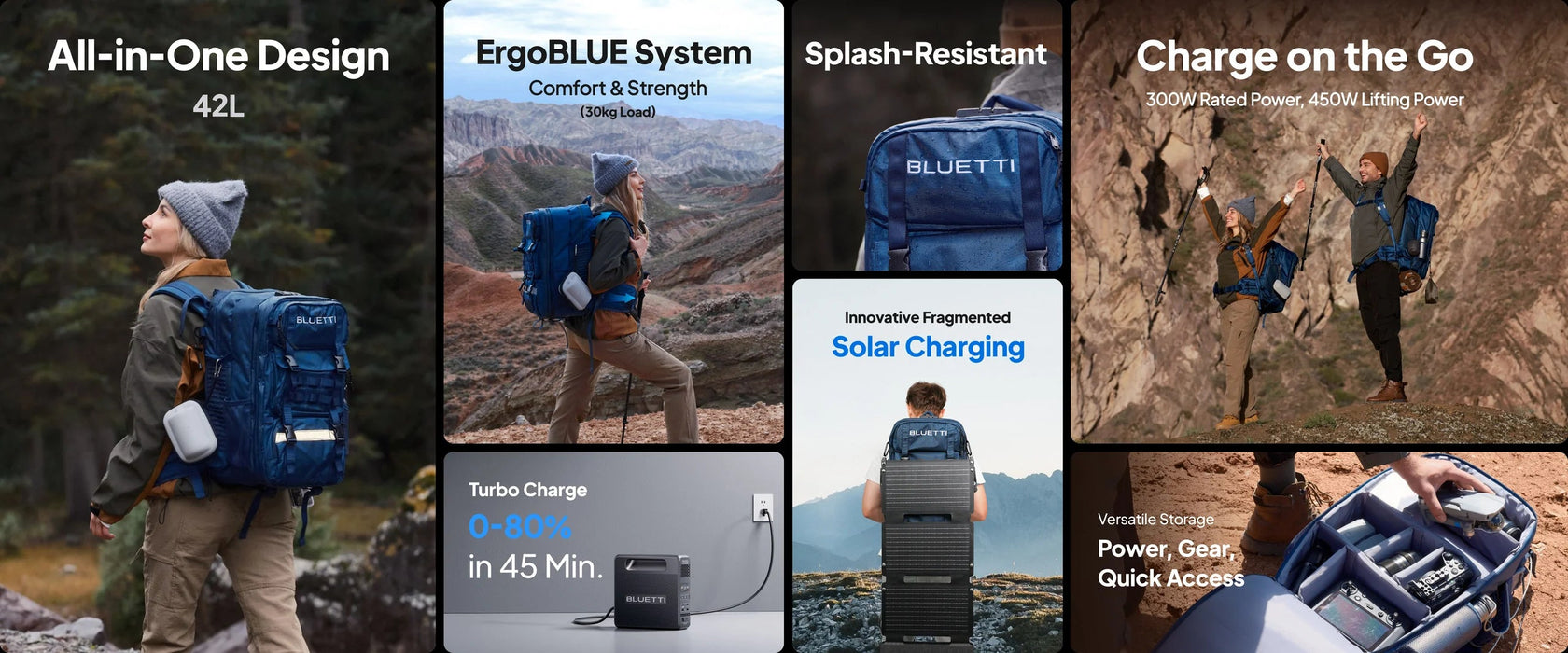 Bluetti Handsfree 1 Solar Backback Power Station