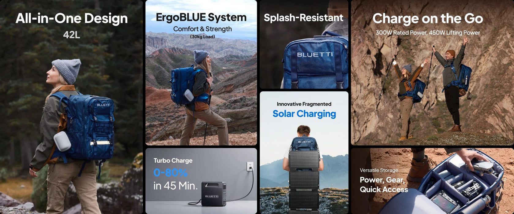 Bluetti Handsfree 1 Solar Backback Power Station