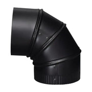 Imperial 6 inch black matte adjustable elbow for flue pipe, 90-degree angle from Cabin Depot.